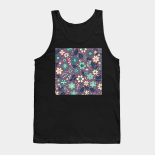 Purple Floral Tank Top